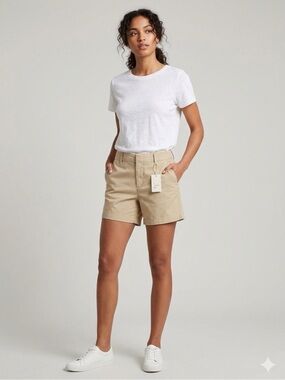 Classic High-Rise Chino Shorts in Khaki by A New Day - 8 NWT
